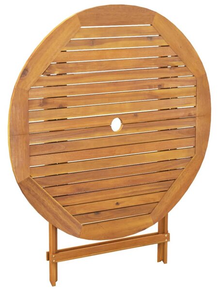 5 részes fekete polyrattan és tömör fa kerti étkezőgarnitúra