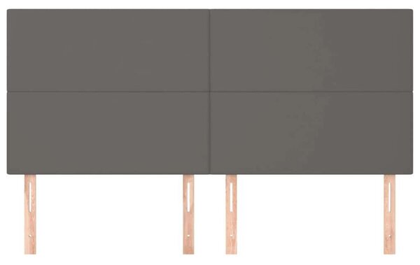 VidaXL Fejtámla Szett - Műbőr - Szürke - 160cm