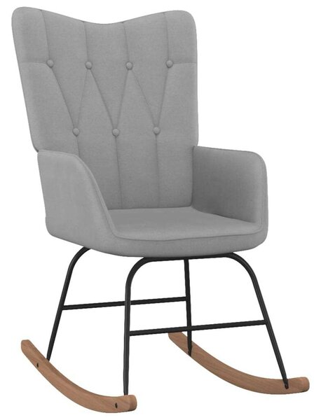 Hintaszék Lábtartóval - Világosszürke Szövet