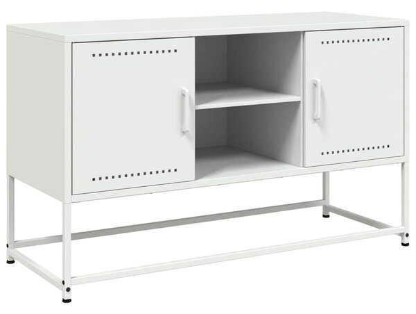 Fehér acél TV-szekrény 100,5x39x60,5 cm