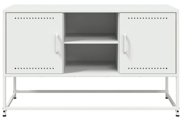 Fehér acél TV-szekrény 100,5x39x60,5 cm