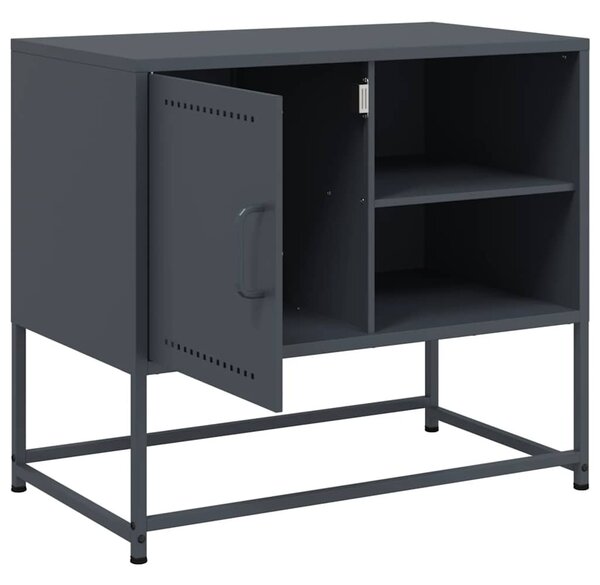 Antracitszürke acél TV-szekrény 68 x 39 x 60,5 cm
