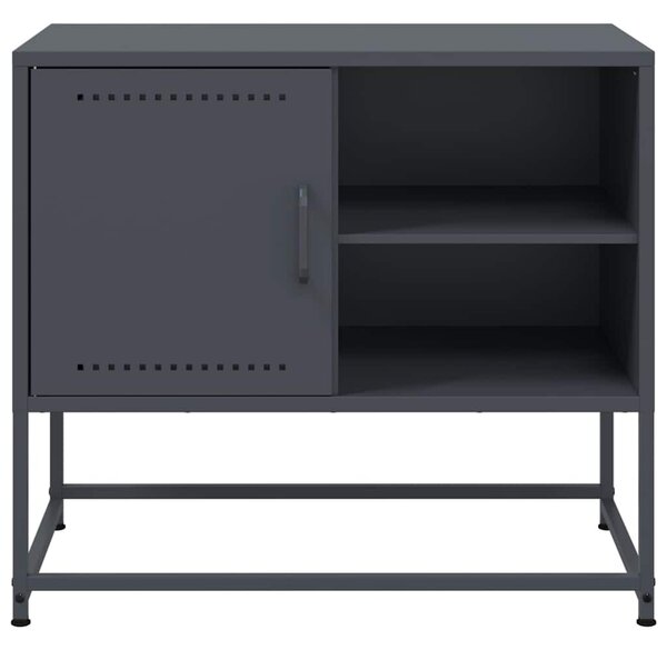 Antracitszürke acél TV-szekrény 68 x 39 x 60,5 cm