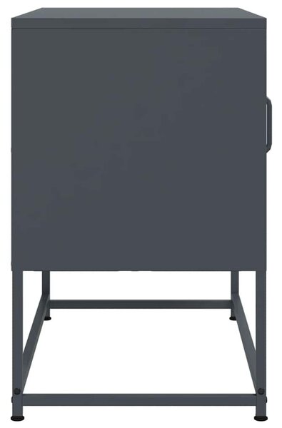 Antracitszürke acél TV-szekrény 68 x 39 x 60,5 cm