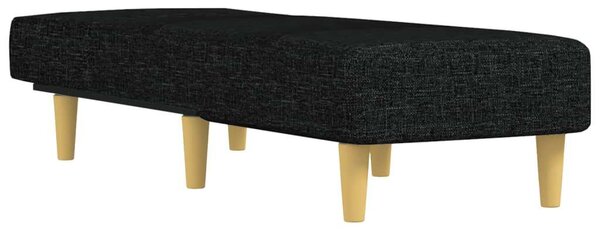 VidaXL Fekete Szövet Fotelágy - Dönthető - 140cm