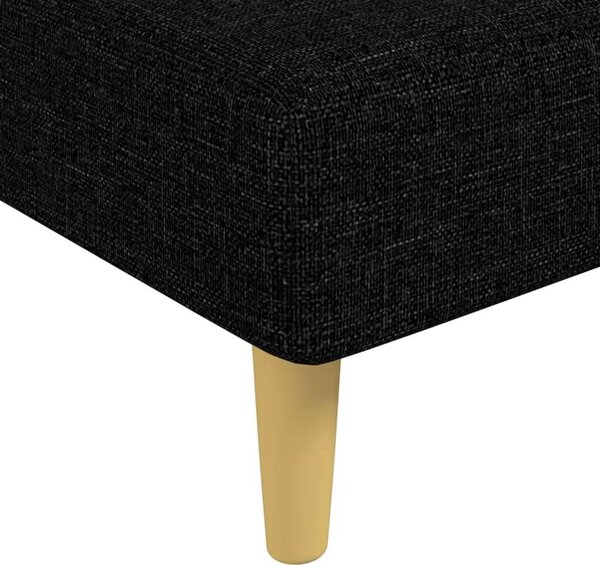 VidaXL Fekete Szövet Fotelágy - Dönthető - 140cm