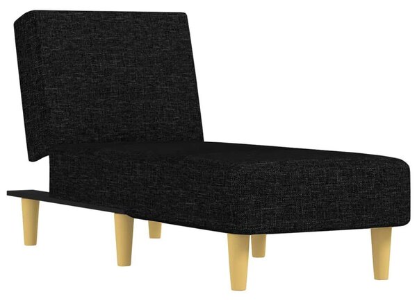 VidaXL Fekete Szövet Fotelágy - Dönthető - 140cm