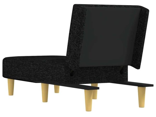 VidaXL Fekete Szövet Fotelágy - Dönthető - 140cm