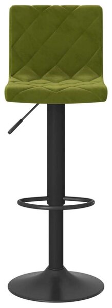 VidaXL Bársonybárszék - Zöld - 2 db