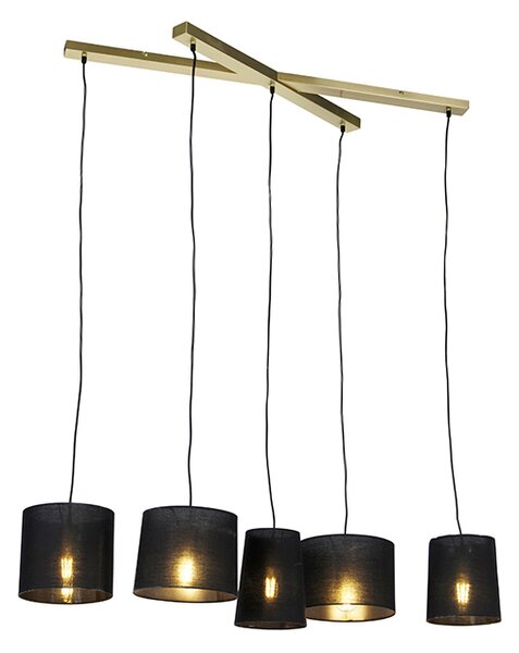 Rusztikus függesztett lámpa sárgaréz 5-lámpa - Hermina