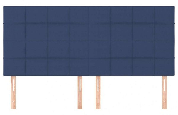 VidaXL 4 db kék szövet fejtámla 80 x 5 x 78/88 cm