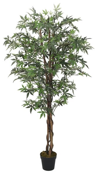 Zöld mű juharfa 224 levéllel 80 cm