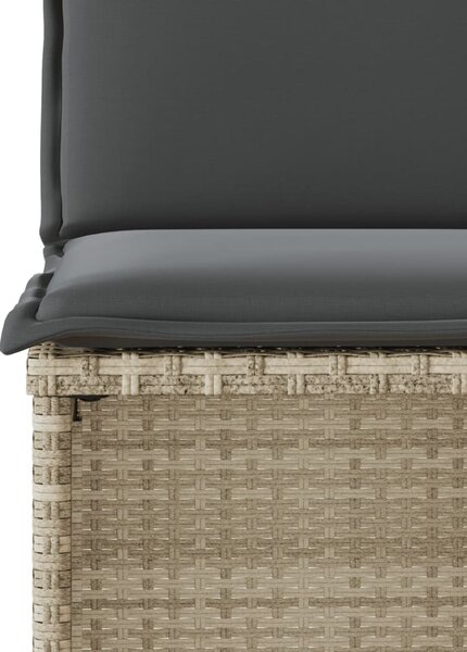 3 részes világosszürke polyrattan bisztrógarnitúra párnákkal