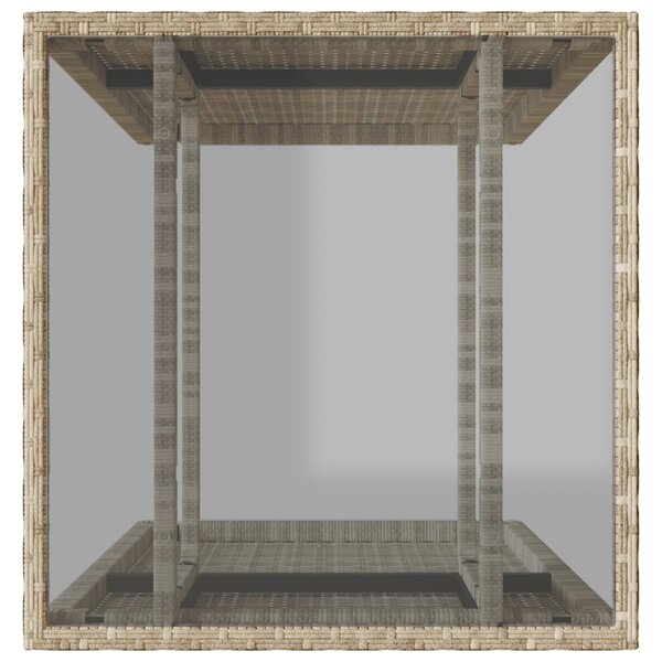 3 részes világosszürke polyrattan bisztrógarnitúra párnákkal