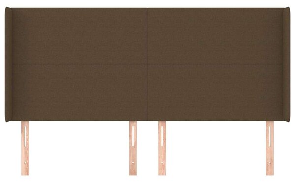 VidaXL Fejtámla - Szövet - Sötétbarna - 163x128cm