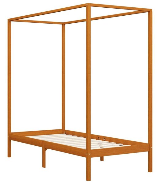 VidaXL Baldachinos Ágykeret - Fenyőfa - 90x200 cm