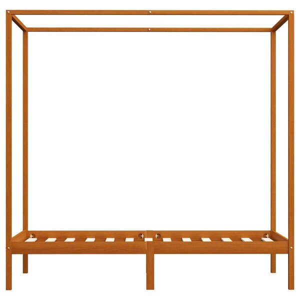 VidaXL Baldachinos Ágykeret - Fenyőfa - 90x200 cm