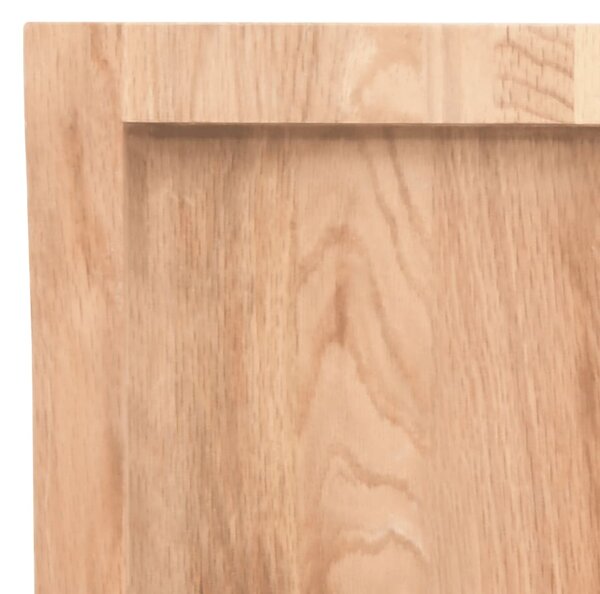 Világosbarna kezelt tömör tölgyfa fali polc 180 x 50 x (2-4) cm