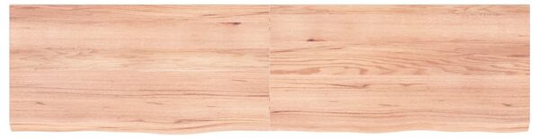 Világosbarna kezelt tömör tölgyfa fali polc 160 x 40 x (2-4) cm