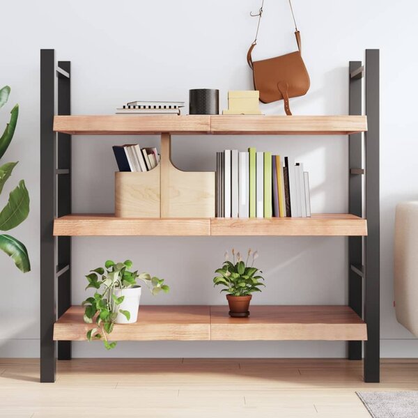 Világosbarna kezelt tömör tölgyfa fali polc 120 x 50 x (2-6) cm