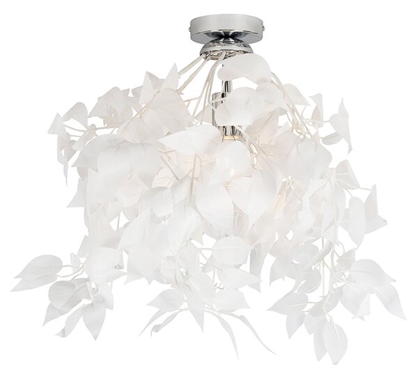 Romantikus mennyezeti lámpa fehér levelekkel - Feder