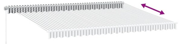 VidaXL antracitszürke-fehér kézzel kihúzható napellenző 500 x 300 cm