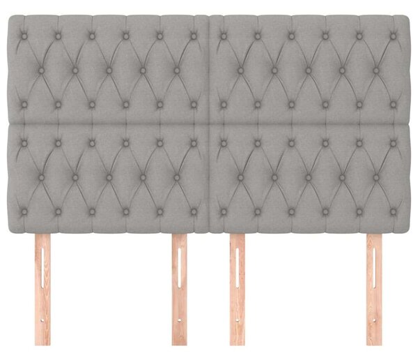 VidaXL Fejtámla Szett - Világosszürke Szövet - 4 db - 144cm