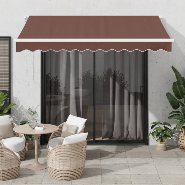 VidaXL barna kézzel kihúzható napellenző 300 x 250 cm