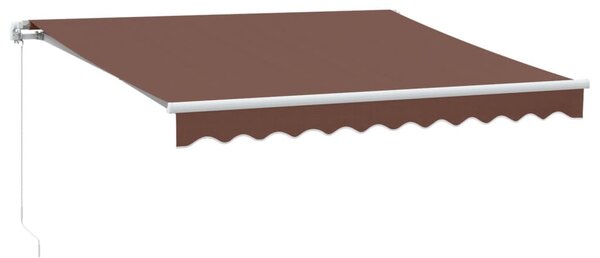 VidaXL barna kézzel kihúzható napellenző 300 x 250 cm