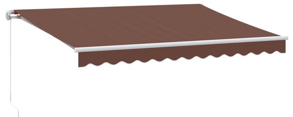 VidaXL barna kézzel kihúzható napellenző 350 x 250 cm