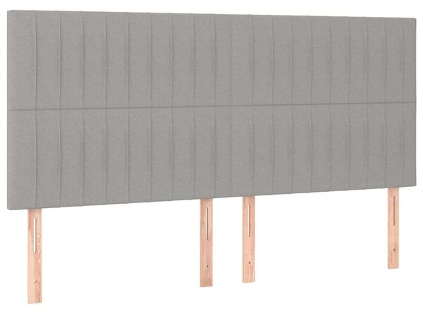 VidaXL világosszürke szövet rugós ágy matraccal 160 x 200 cm