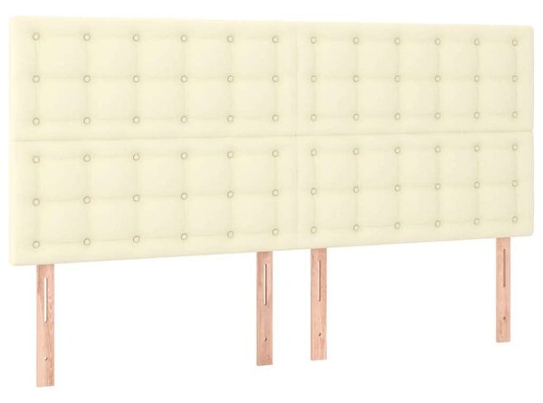 VidaXL krémszínű műbőr LED-es fejtámla 160x5x118/128 cm