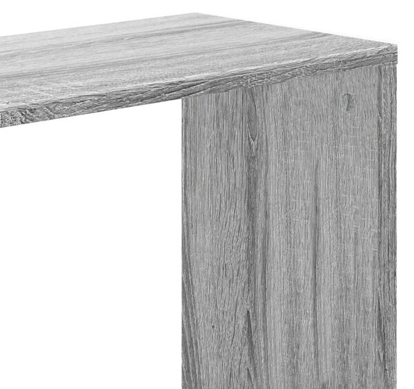 5 szintes szürke sonoma színű fa könyvespolc 80,5x23,5x162,5 cm