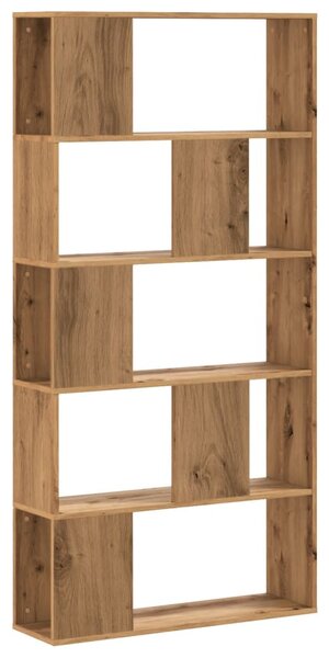 5 szintes kézműves tölgy fa könyvespolc 80,5 x 23,5 x 162,5 cm
