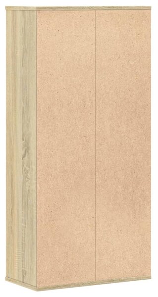 Sonoma tölgy színű szerelt fa könyvszekrény 50x25x105 cm