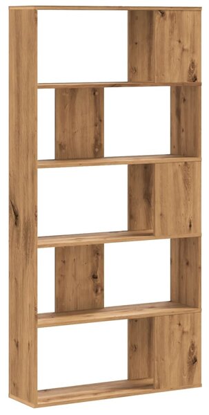 5 szintes kézműves tölgy fa könyvespolc 80,5 x 23,5 x 162,5 cm