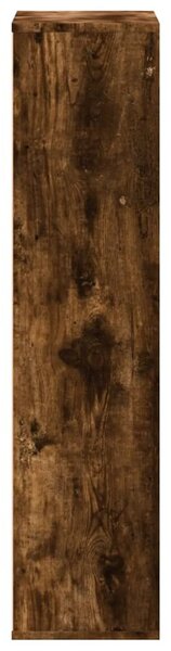 Füstös tölgy színű szerelt fa könyvszekrény 50x25x105 cm