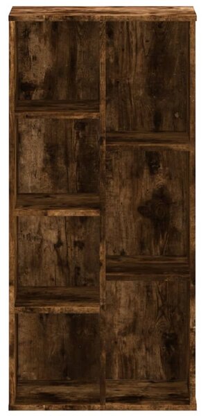 Füstös tölgy színű szerelt fa könyvszekrény 50x25x105 cm