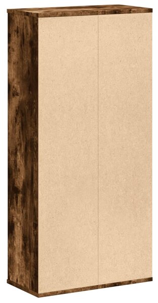 Füstös tölgy színű szerelt fa könyvszekrény 50x25x105 cm