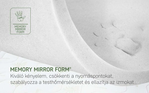 Aloe Vera 14 + 2 Memory Matrac, bambuszszálas huzat antimikrobiális hatással, szuper ortopéd, 3D szellőzésmentes 90x200 cm