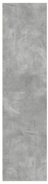 Betonszürke szerelt fa ruhásszekrény 50 x 50 x 200 cm