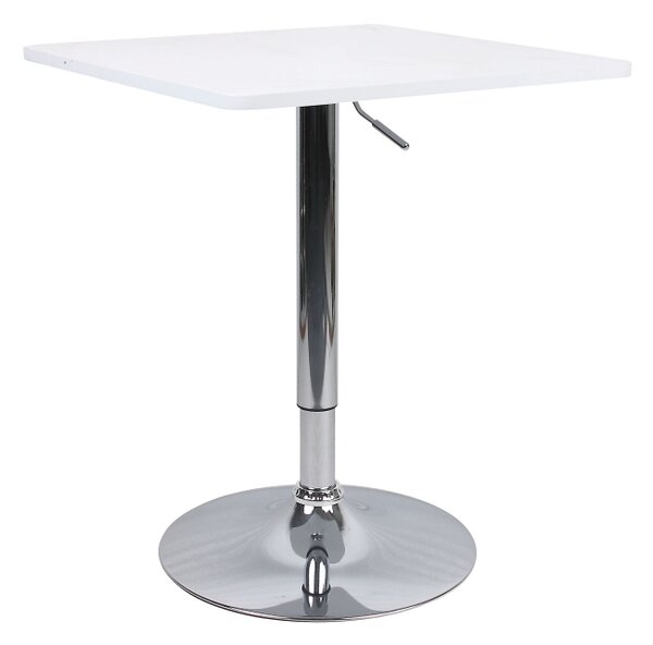 KONDELA Bár asztal állítható magasságú, fehér, 60x70-91 cm, FLORIAN 2 NEW