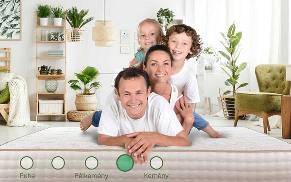 Prémium organikus pamut zseb memória 7 matrac komfort zóna 90x200 cm