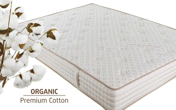 Prémium organikus pamut zseb memória 7 matrac komfort zóna 90x200 cm