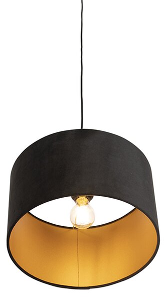 Lógólámpa fekete bársony árnyékolóval, aranyozott 35 cm - Combi
