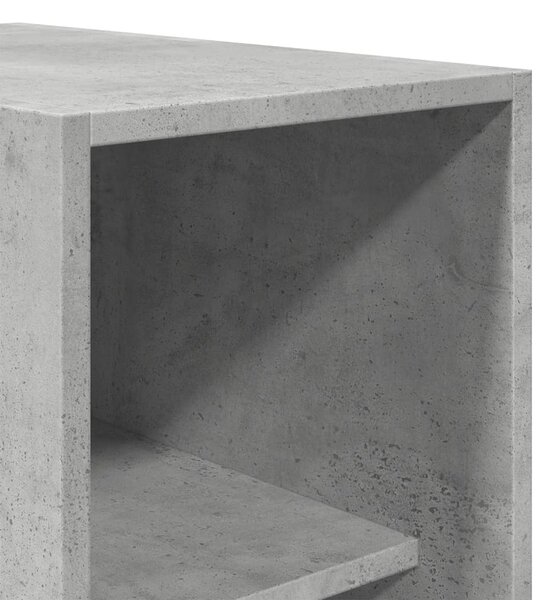 Betonszürke szerelt fa ruhásszekrény 30 x 50 x 200 cm