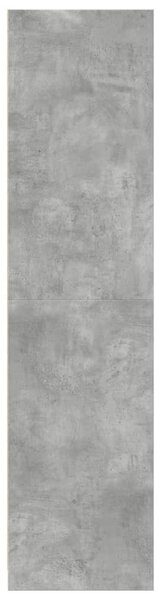 Betonszürke szerelt fa ruhásszekrény 30 x 50 x 200 cm