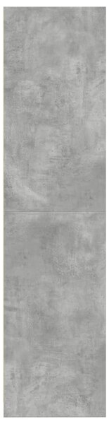 Betonszürke szerelt fa ruhásszekrény 80 x 50 x 200 cm
