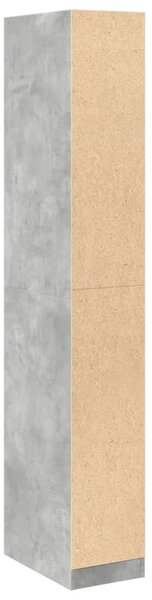 Betonszürke szerelt fa ruhásszekrény 30 x 50 x 200 cm