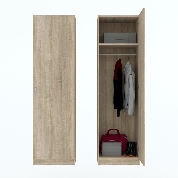 Keskeny előszobai gardrób 51 cm ROSHARON - sonoma tölgy